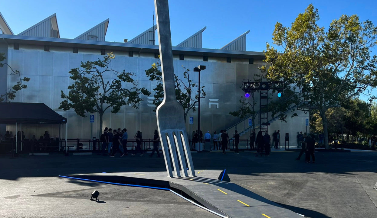 MetaFork in the Road, Tesla AI, Palo Alto. credit, Chuck Cook