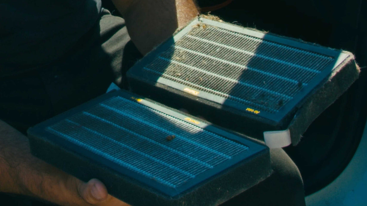 Replacing the cabin air filter in a Tesla Model 3 or Model Y to fix a musty AC smell
