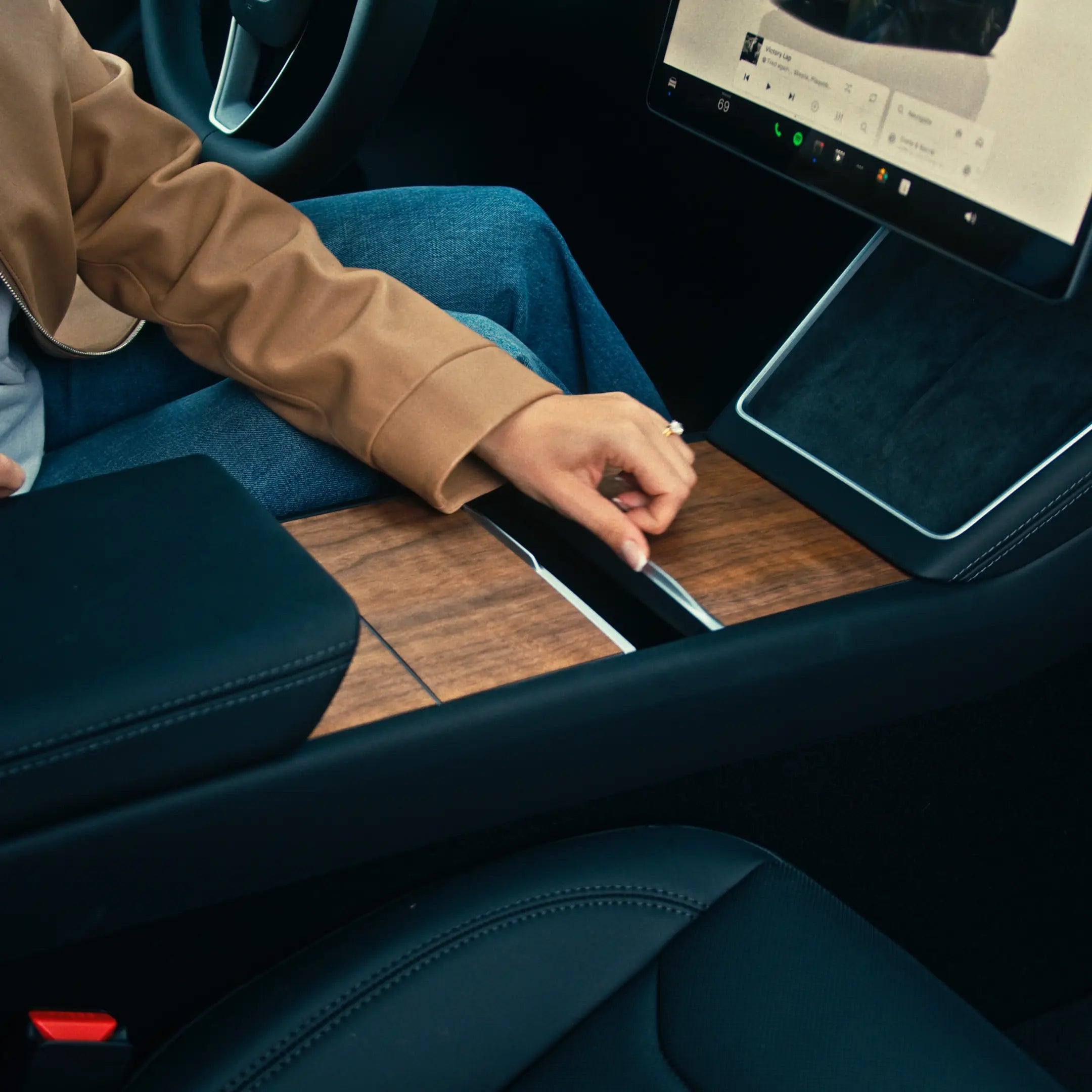 Tesla walnut overlay